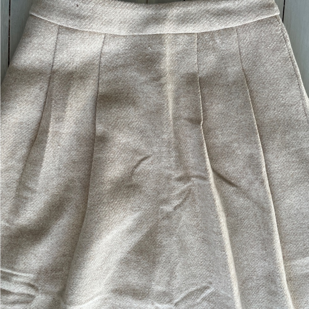 Cream A-Line Skirt for Casual and Work - Picture 4 of 8
